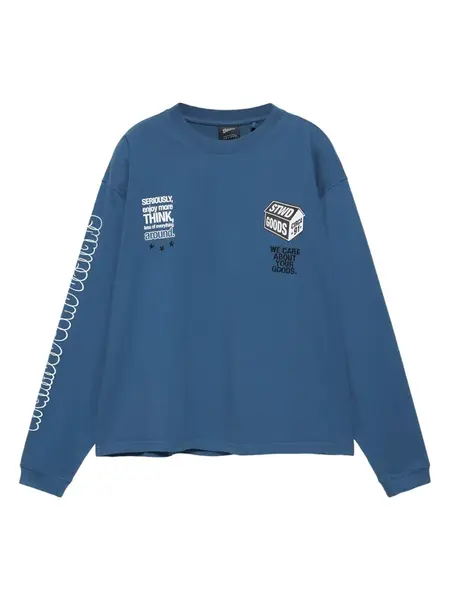 Pull&Bear Tričko 'STWD COMMUNITY PLAYER'  zafírová / čierna / biela
