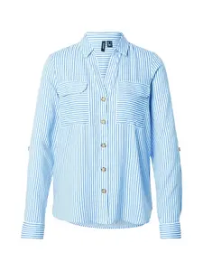 VERO MODA Blúzka 'VMBumpy'  nebesky modrá / biela