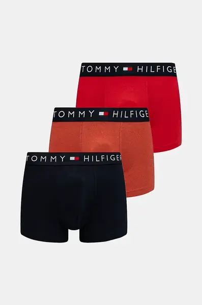 Tommy Hilfiger priliehavé boxerky pánske bavlnené s elastanom 3-pak