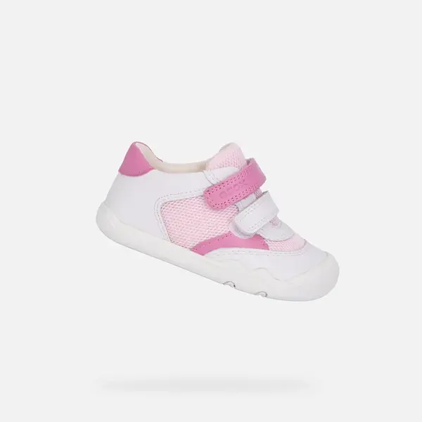 Bílé dívčí barefoot tenisky Geox