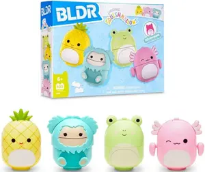 SQUISHMALLOWS Stavebnice BLDR - Sada 4 postaviček - -