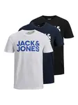 JACK & JONES Tričko  modrá / námornícka modrá / čierna / biela
