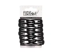 Sponky do vlasů pukačky Eurostil Professional - 5 cm, černé - 12 ks (07455/50)