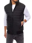Černá pánská vesta na zip Dstreet