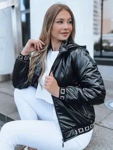 Černá prošívaná bunda Dstreet