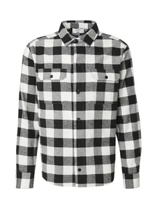 DAN FOX APPAREL Košeľa 'Efe'  čierna / biela