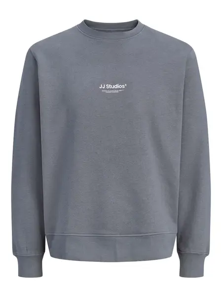 JACK & JONES Mikina 'JJESoho'  čadičová / biela