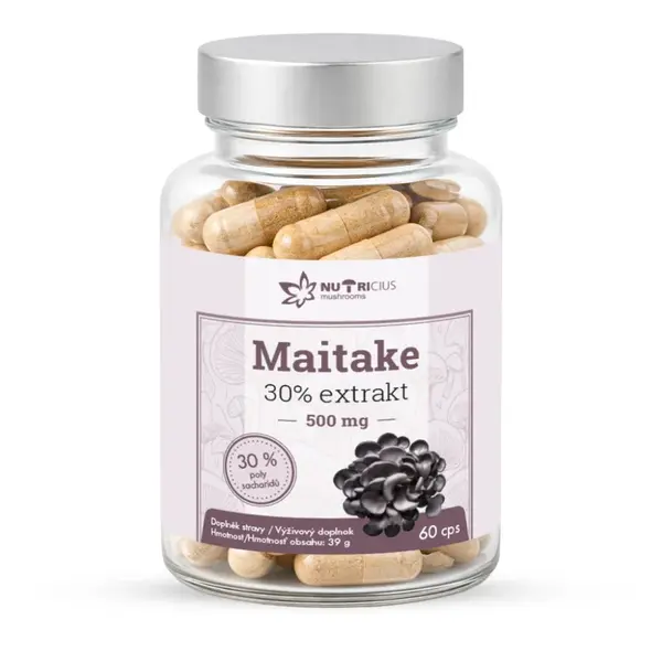 Nutricius Maitake 30% extrakt 500 mg 60 kapslí