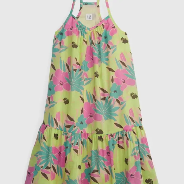 GAP Dětské květované šaty na ramínka - Holky