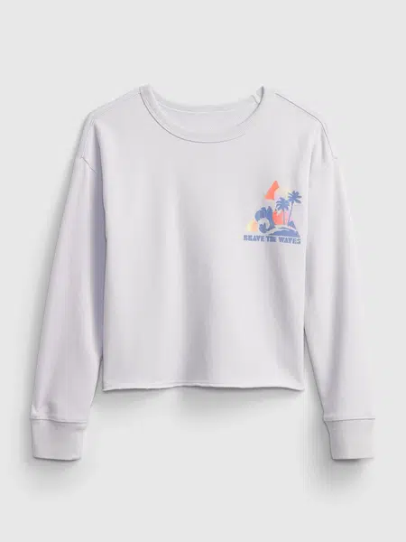 GAP Dětská mikina graphic boxy crew - Holky