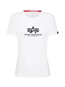 ALPHA INDUSTRIES Tričko  čierna / biela