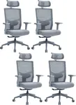 LTC 4PACK Ergonomická kancelářská židle VICTORY ERGO šedá (4 ks)