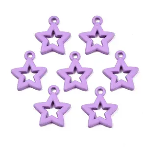 Spray Painted Alloy Pendants