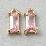 Golden Plated Brass Cubic Zirconia Charms