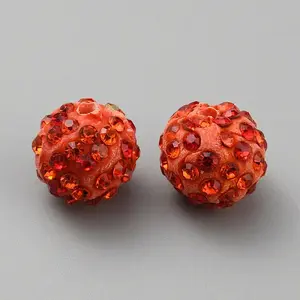 Handmade Polymer Clay Rhinestone Beads