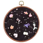 Flat Round Polyester & Acrylic Wall Mounted Brooch Organizer Display Boards