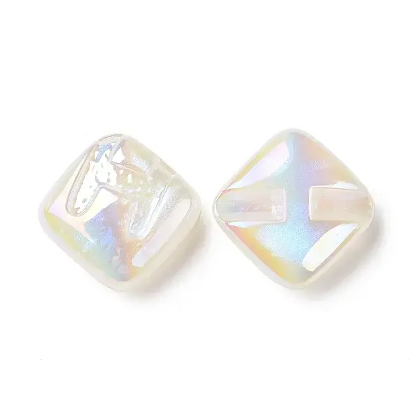 Rainbow Iridescent Plating Acrylic Beads