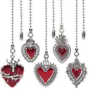 10Pcs 5 Styles Alloy Charms Ceiling Fan Pull Chain Extenders