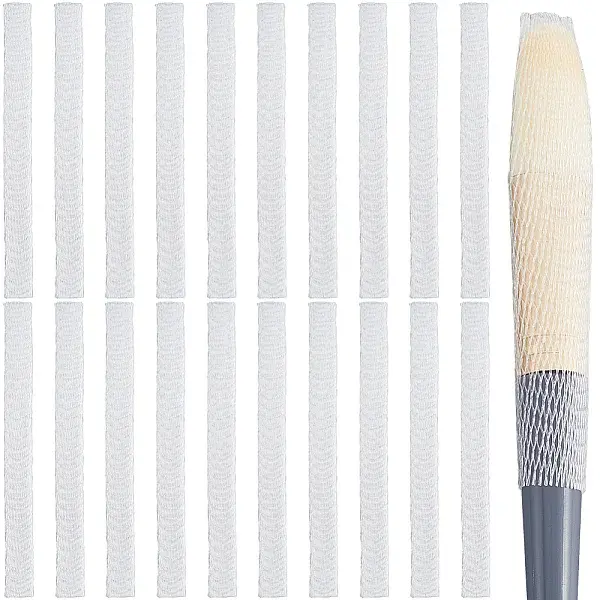200Pcs PE Makeup Brush Protector Reusable Expandable Mesh Cover