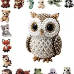 3D Owl DIY Animal Beading Embroidery Kit