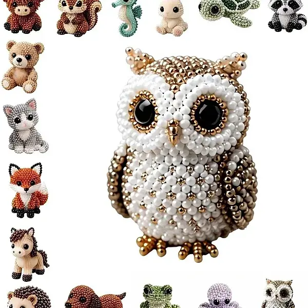 3D Owl DIY Animal Beading Embroidery Kit