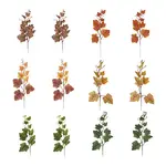 30Pcs 6 Colors Artificial Plastic Maple Leaf
