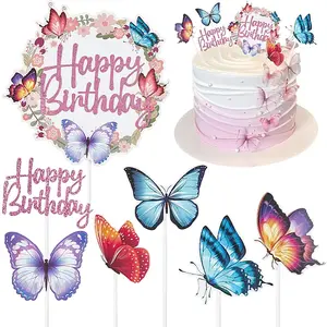 Butterfly & Word Cake Topper Sets