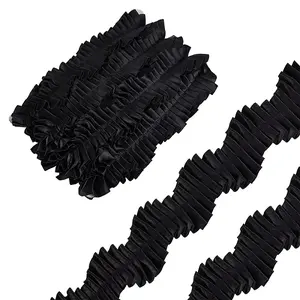 8 Yards Polyester Wavy Pleated Lace Ribbon