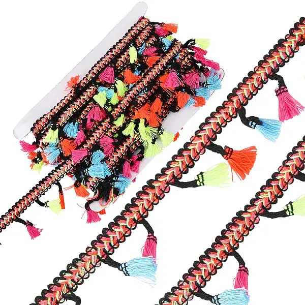Polyester Centipede Braided Fringe Ribbon