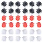 48Pcs 3 Colors ABS 3D Transparent Eye Accessory with Doll Eye Gasket