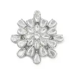 Brass Micro Pave Cubic Zirconia with Glass Pendants