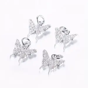 Long-Lasting Plated Brass Micro Pave Cubic Zirconia Charms