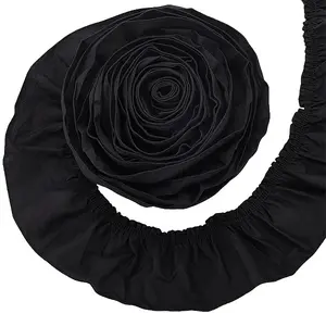 Cotton Pleated Lace Trim Ribbon
