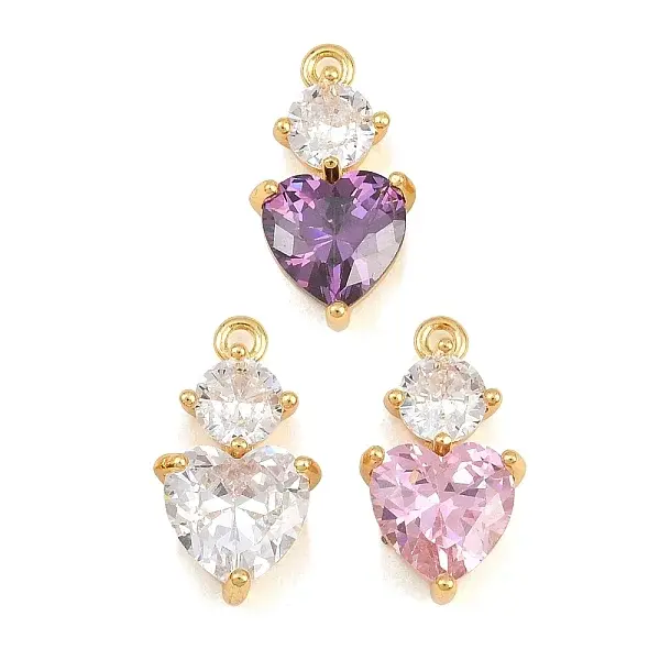 Brass Pave Cubic Zirconia Pendants