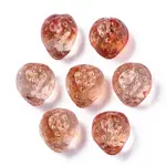 Transparent Spray Painted Glass Beads
