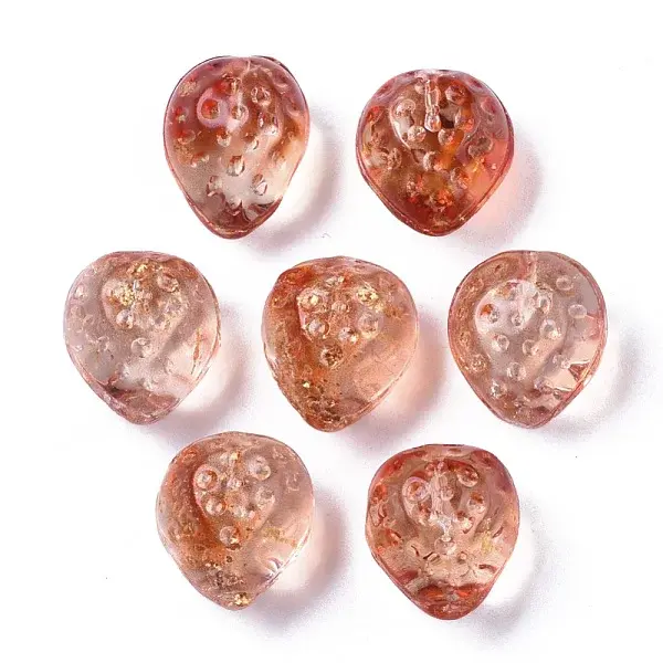 Transparent Spray Painted Glass Beads