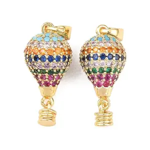 Brass Micro Pave Cubic Zirconia Pendants
