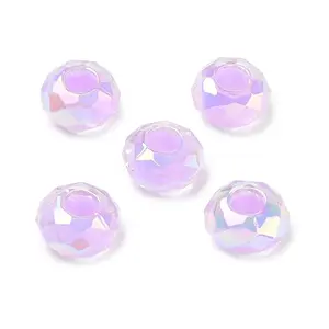 Electroplate Transpant Resin European Beads