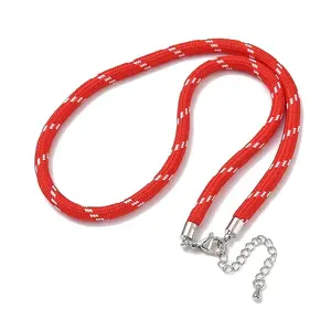 Ployester Core-Wrapped Round Cord Necklace Making