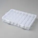 24 Grids Plastic Adjustable Dividers Storage Boxes with Hinged Lid