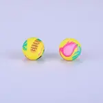 Printed Round Silicone Focal Beads