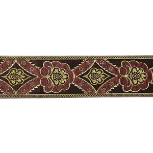 Flat Chenille Jacquard Woven Ribbons