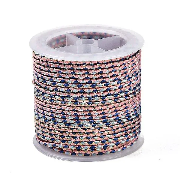 11M Polyester Braided Cord with Cotton Core & Metallic Thread