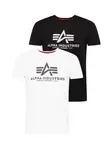 ALPHA INDUSTRIES Tričko  tmavosivá / čierna / biela