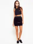 Black velour skirt