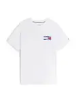 TOMMY HILFIGER Tričko  svetlomodrá / červená / čierna / biela