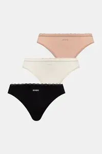 HUGO  tangá dámske TRIPLET MICRO THONG 3-pak