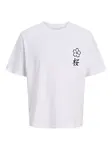 JACK & JONES Tričko 'JJDYLAN'  čierna / biela