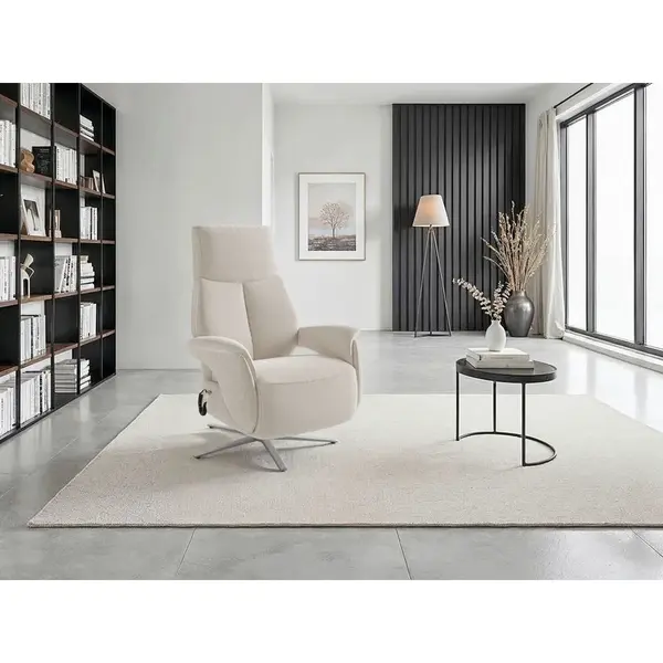 Sit & More RELAXAČNÍ KŘESLO, textil, krémová
