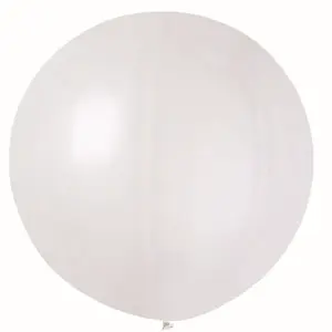Balón latexový metalický bílý 80 cm 1 ks
